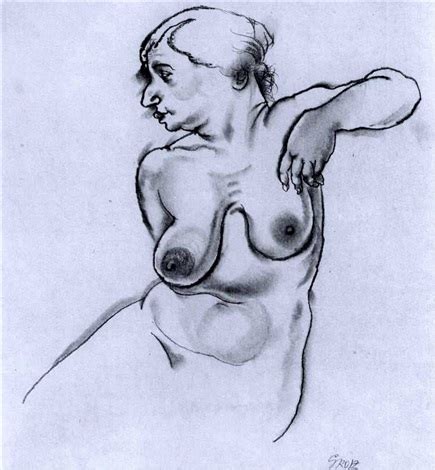 Female Nude Bust By George Grosz On Artnet