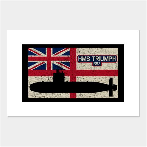 HMS Triumph S93 Submarine Vintage British Royal Navy Flag Gift - Hms ...