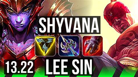 Shyvana Vs Lee Jng Quadra Solo Kills Godlike Kr