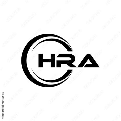 Hra Letter Logo Design With White Background In Illustrator Vector