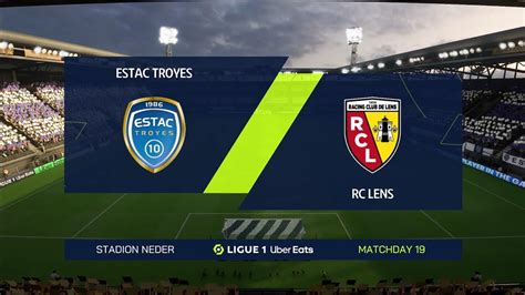 Fifa Troyes Vs Lens Ligue Uber Eats Gameplay Youtube