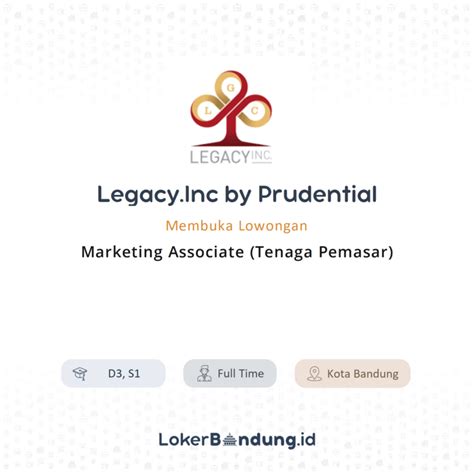 Lowongan Kerja Marketing Associate Tenaga Pemasar Di Legacyinc By