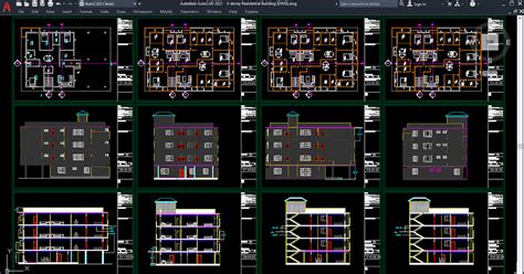 4 Storey Residential Building DWG