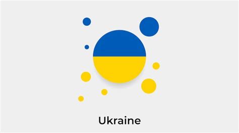 Premium Vector Ukraine Flag Bubble Circle Round Shape Icon Vector