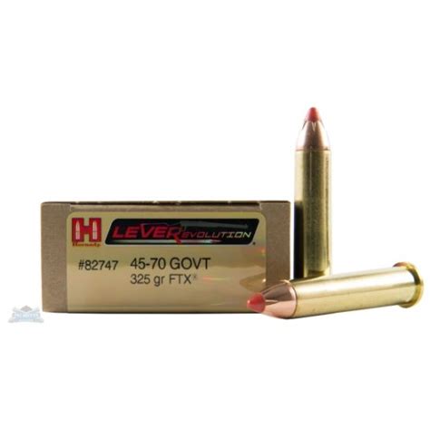 Hornady 45 70 Govt 325gr Ftx Leverevolution Ammunition 20rds 82747