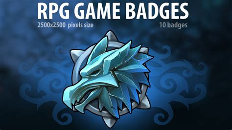 Artstation Rpg Game Badges Game Assets