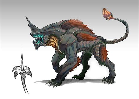 Artstation Alien Creature Concept Art Tom Barton Alien Creatures