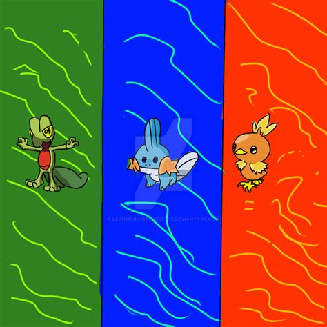 treecko, mudkip y torchic by Leonmarinoterrestre on DeviantArt