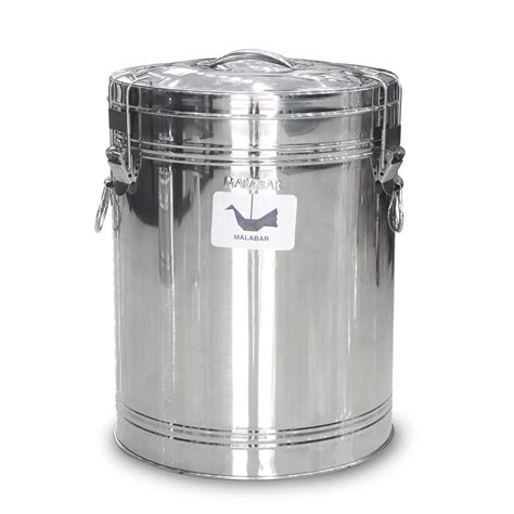 Malabar Stainless Steel Hot Pot Puff Insulation Food Carrying Pot Sambhar Pot Iddli