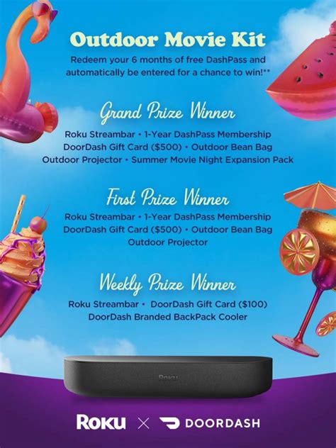 Roku X Doordash Summer Movie Night Sweepstakes