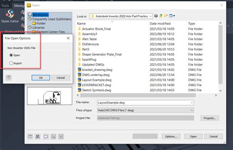 Inventor Import Dwg File Underlays Micrographics