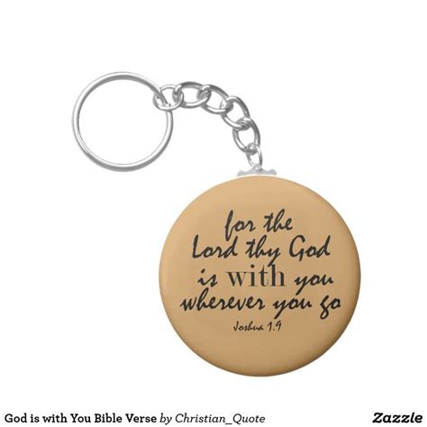 Joshua God Is With You Bible Verse Keychain Keychain Joshua