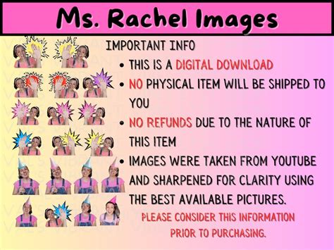 Ms. Rachel Images in JPG & PNG Songs for Littles Instant - Etsy