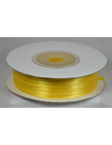 NASTRO DOPPIO RASO 3 MM ROTOLO DA 50 METRI GIALLO INTENSO