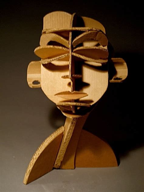 Cardboard Bust By Josh333 On Deviantart Cardboard Art Cardboard