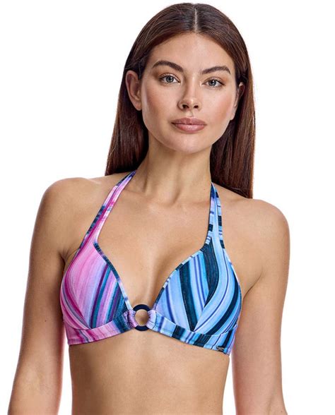 Top bikini para mujer triángulo con copa en color azul B B