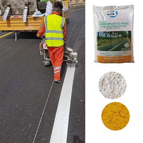 Fluorescent Thermoplastic Road Marking Paint Traffic Paint China Road