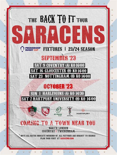 Premiership Rugby Cup Fixtures Confirmed - Saracens