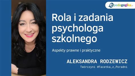 Webinar Rola I Zadania Psychologa Szkolnego Epedagogika