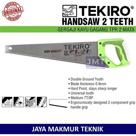 Jual TEKIRO Gergaji Kayu Tangan Gagang TPR 2 Mata 18 20 Inch Di Lapak