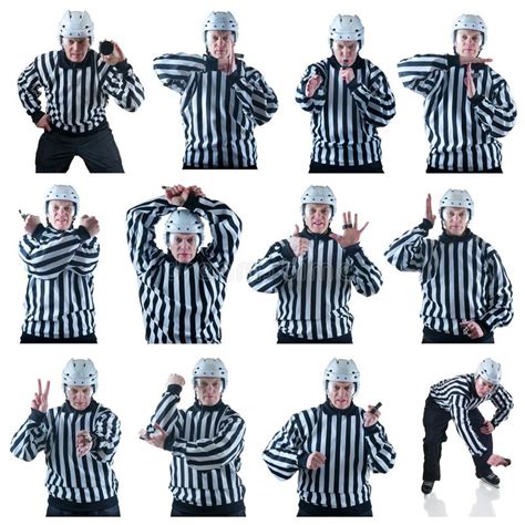 Collection Of Hockey Referees Gestures Stock Photo Image 43624810