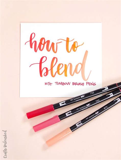 How To Blend Markers Tutorial Tombow Brush Pens Consumer Crafts