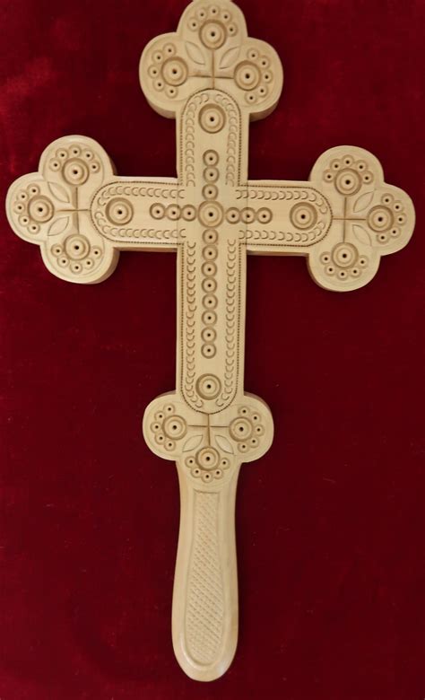 Wooden Blessing Cross Byzantine Church Supplies