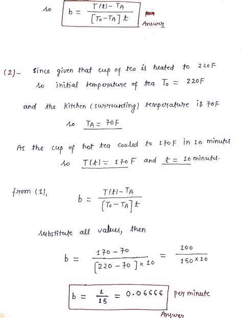 [solved] T T Ta [t0 − Ta]b T Where T T Is The Varying Temperature Of Course Hero