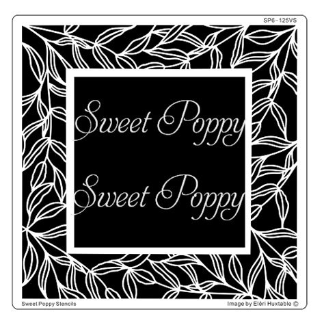 Sweet Poppy Stencil Twisted Vines Aperture Square Sweet Poppy Stencils