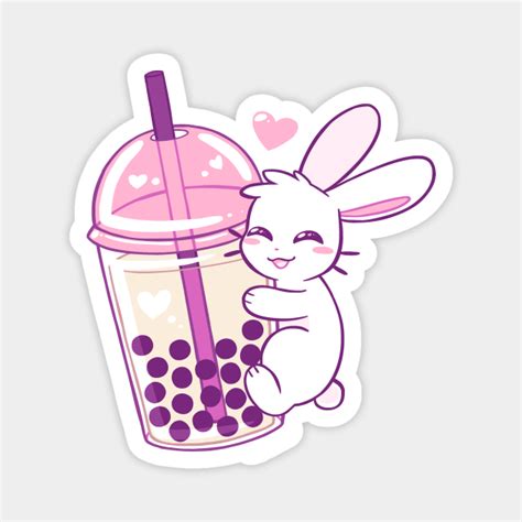 Boba Tea Bunny Boba Bunny Magnet Teepublic