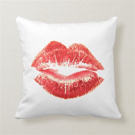 Kiss Lips Throw Pillow