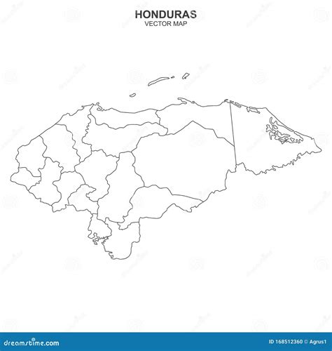 Vector Map Of Honduras Outline Free Vector Maps Images