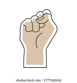 Clenched Hand Icon Freedom Symbol Vector Stock Vector (Royalty Free ...