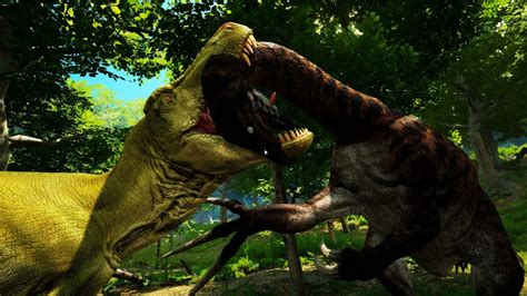 Tyrannosaurus Rex Vs Therizinosaurus Path Of Titans Youtube