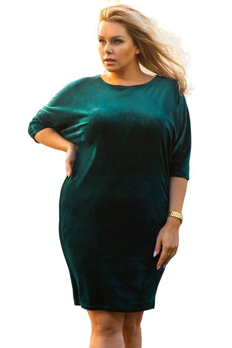 Sukienka Patriszja Tuba Welur But Ziel Plus Size Karko Moda