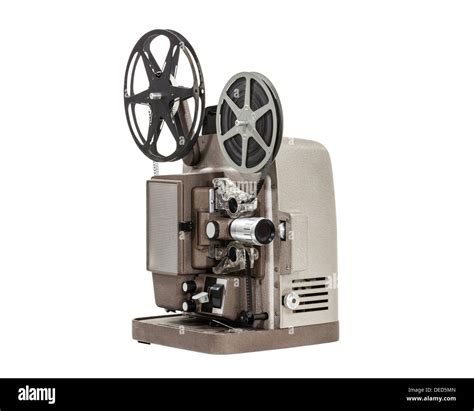 Vintage home movie film projector isolated Stock Photo - Alamy