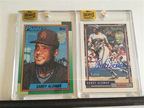 Sandy Alomar Jr Card Collection Mixed Bag Of Archives Signatures