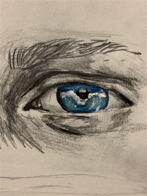 Artwork - ocean eyes, me, colored pencil pen acrylic graphite, 2019 : r/Art