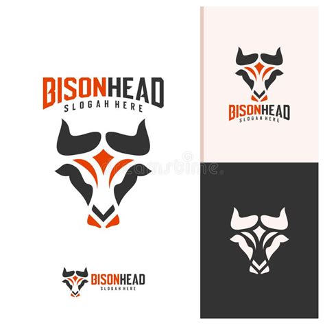 Bison Logo Vector Template, Creative Bison Head Logo Design Concepts ...