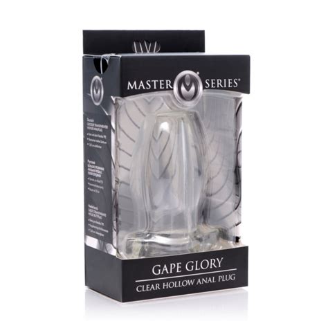 Master Series Gape Glory Clear Hollow Anal Plug Large ABS Holdings