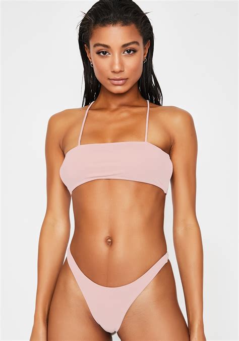 Light Pink Square Neck Strappy Bikini Set Dolls Kill