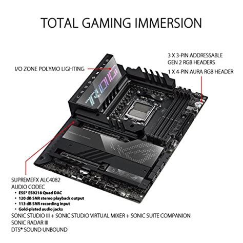 Asus Rog Crosshair X670e Hero Amd X670 Am5 Ryzen™ Desktop 9000 8000 And 7000 Atx Motherboard 18