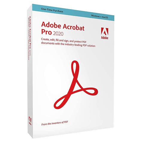 Adobe Acrobat Pro 2020 1 utilisateur Version boîte Adobe Systems