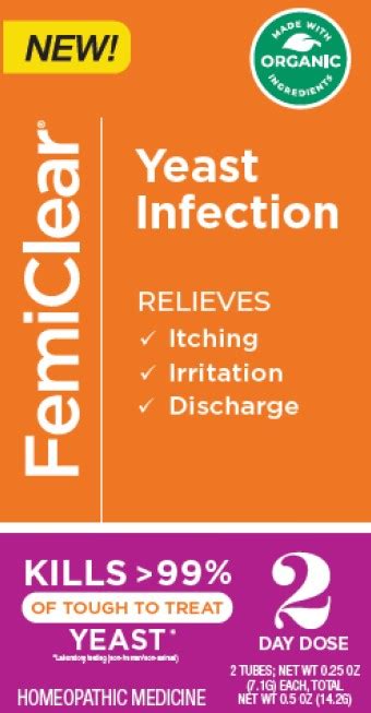 Femiclear Yeast Infection Femiclear 2 Day Simple Ointment