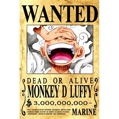 Luffy Gear 5 Sticker Wanted Poster A6 Size | Shopee Philippines