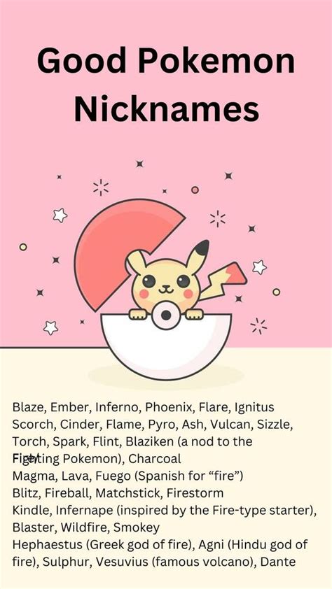 Good Pokemon Nicknames Unleash Your Creativity