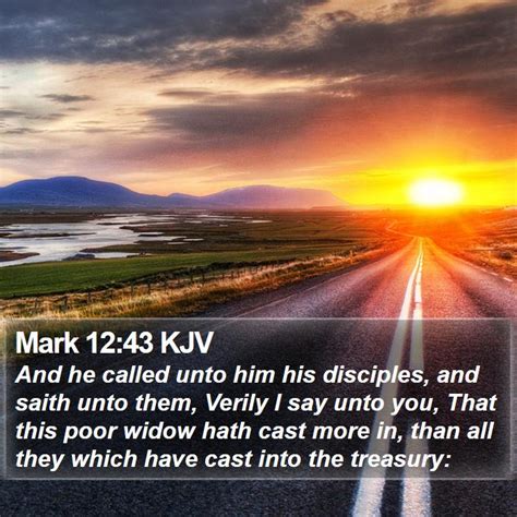 Mark 12 43 KJV Bible Verse Images