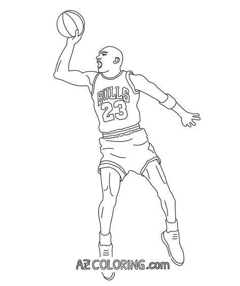 Michael Jordan Coloring Page Coloring Home