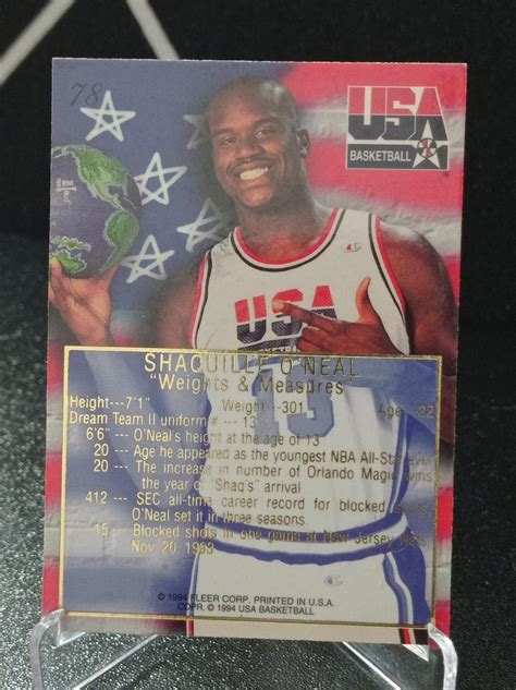 Shaquille O Neal Basketball Card Flair Usa Orlando Magic Nba