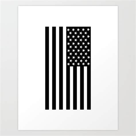 Black & White American Flag Art Print by Place Position Studio | Society6